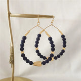 Vintage Bohemian Bead Earrings Acrylic Hanging Jewelry