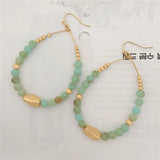 Vintage Bohemian Bead Earrings Acrylic Hanging Jewelry