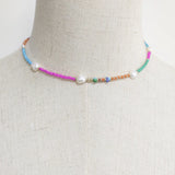Bohemian Beads Mix Match Necklace Summer Charm Pearl Choker Party Travel