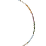 Bohemian Crystal Beaded Necklace with Shell Letter Pendant
