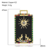 Bohemian Enamel Pendant CZ Necklace Bracelet Jewelry