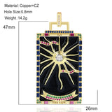 Bohemian Enamel Pendant CZ Necklace Bracelet Jewelry