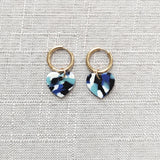 Bohemian Acrylic Pendant Earrings Charm Heart-shaped