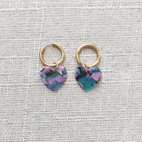 Bohemian Acrylic Pendant Earrings Charm Heart-shaped