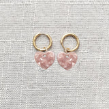 Bohemian Acrylic Pendant Earrings Charm Heart-shaped