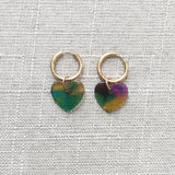 Bohemian Acrylic Pendant Earrings Charm Heart-shaped