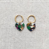 Bohemian Acrylic Pendant Earrings Charm Heart-shaped