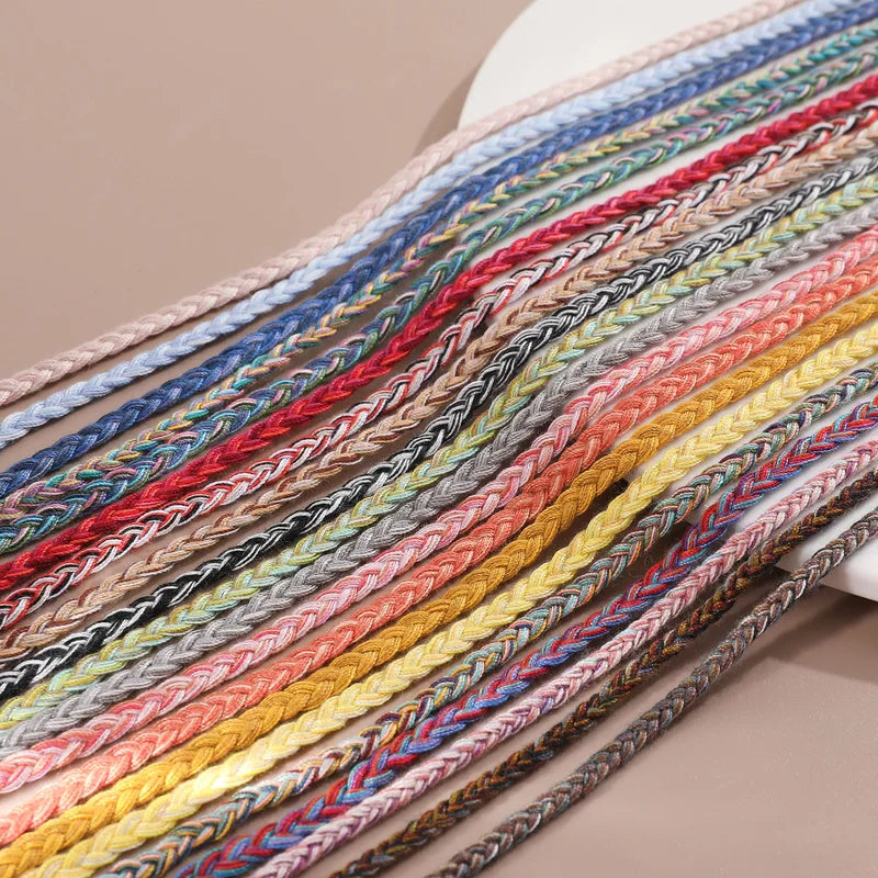 Bohemian Twist Braided Cotton Thread Rope DIY Jewelry