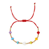 Bohemian Bead Heart Charm Women Bracelet Red Rope Lucky Gift
