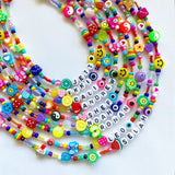 Bohemian Colorful Beaded Necklace Personalized Name Fruit Beads Charm Jewelry