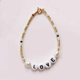 Handmade Bohemian Beads Bracelet with Yellow Eye Embellishment