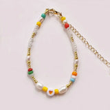 Handmade Bohemian Beads Bracelet with Yellow Eye Embellishment