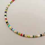 Bohemian Stone Bead Choker Necklace for Women Charm Party Jewelry