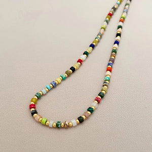 Bohemian Stone Bead Choker Necklace for Women