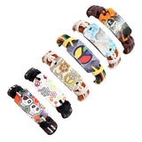 Bohemian Cross Bracelet Set Stainless Steel Goth Men's Leather Bracelets