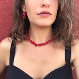 Bohemian Crystal Stone Choker Necklace for Women H123