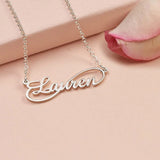 Bohemian Name Necklace Stainless Steel Chain Personalized Infinity Necklace