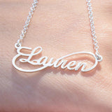 Bohemian Name Necklace Stainless Steel Chain Personalized Infinity Necklace