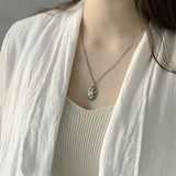 Bohemian Vintage 925 Sterling Silver Starfish Necklace Sweater Chain