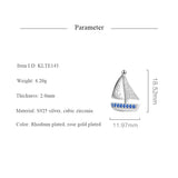 925 Sterling Siliver Anchor & Rudder Boat Drop Earrings for Women