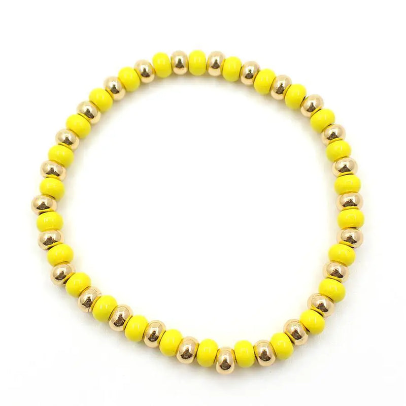 Bohemian Enamel Beaded Women's Bracelet Bangle DIY Colorful Round Beads