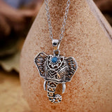 Vintage Bohemian Elephant Feather Necklace