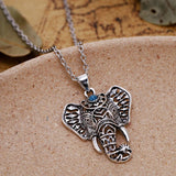 Vintage Bohemian Elephant Feather Necklace
