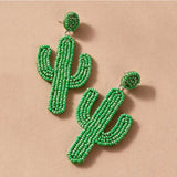 Colorful Heart Shaped Earrings Bohemian Ethnic Long Studs