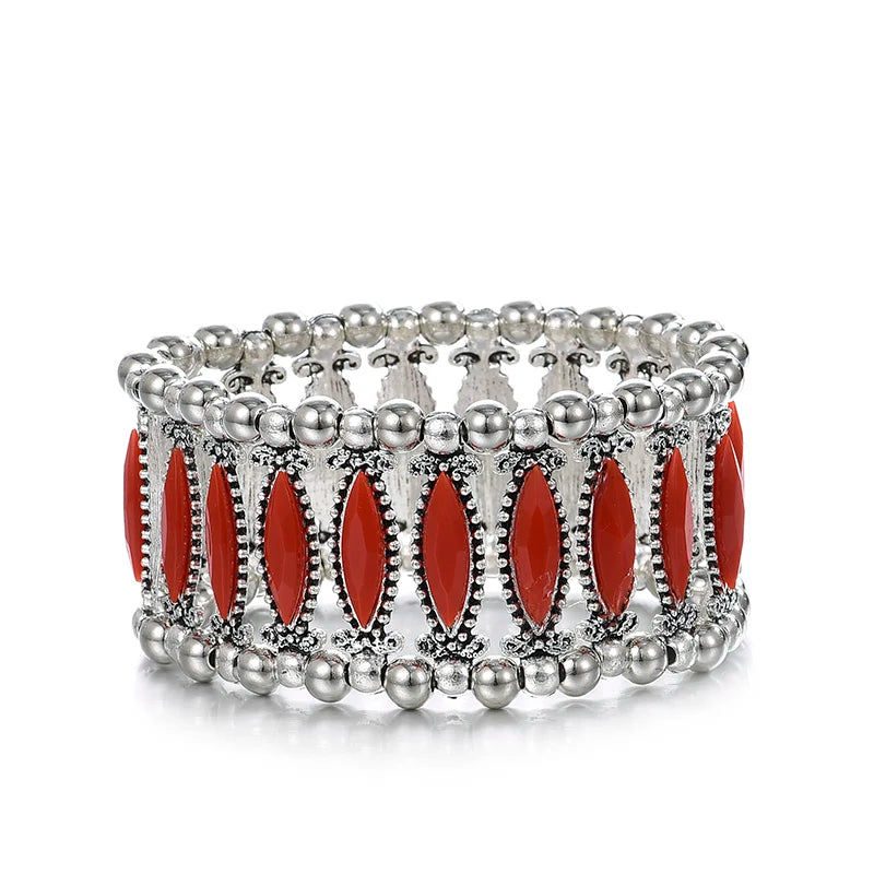 Bohemian Ethnic Crystal Elastic Bracelets for Women