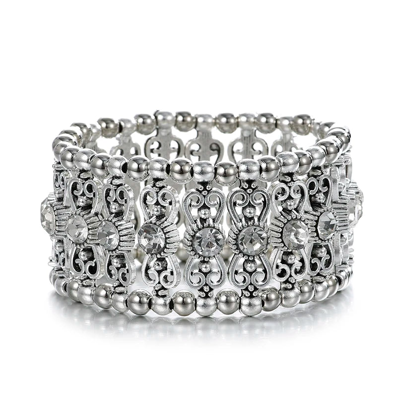 Bohemian Ethnic Crystal Elastic Bracelets for Women