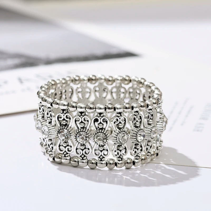 Bohemian Ethnic Crystal Elastic Bracelets for Women