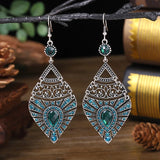 Long Acrylic Crystal Water Drop Earrings for Women Retro Geometric Dangle