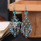 Bohemian Rhinestone Earrings Vintage Style Multilayer Drop Jewelry