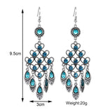 Bohemian Rhinestone Earrings Vintage Style Multilayer Drop Jewelry
