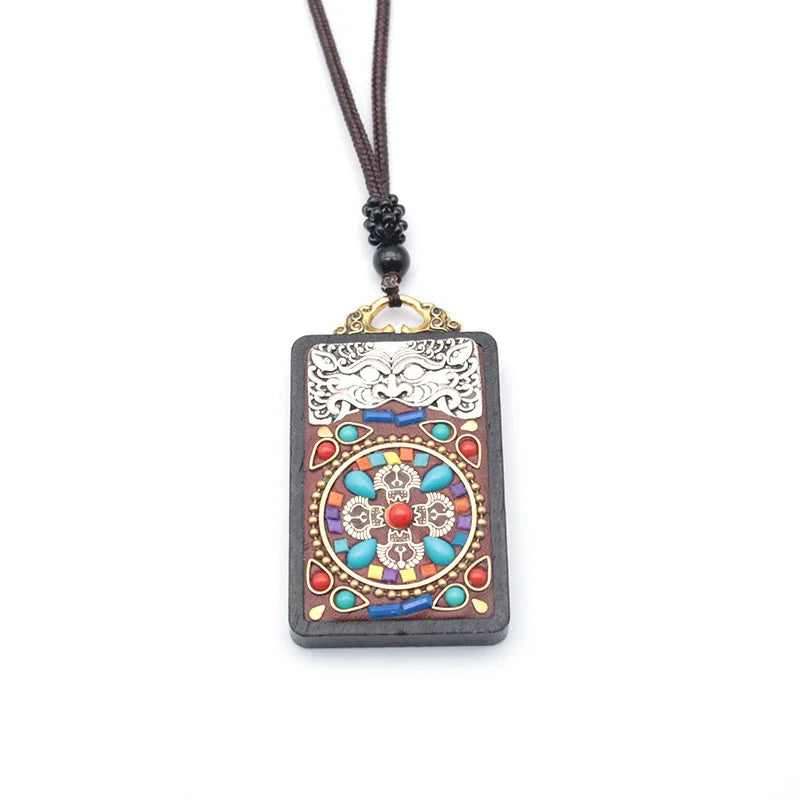 Bohemian Tibetan Style Vintage Pendant Sweater Chain Necklace