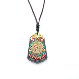Bohemian Tibetan Style Vintage Pendant Sweater Chain Necklace