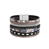Bohemian Wide-brimmed Leather Bracelet for Women