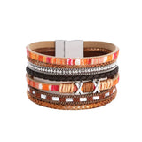 Bohemian Wide-brimmed Leather Bracelet for Women