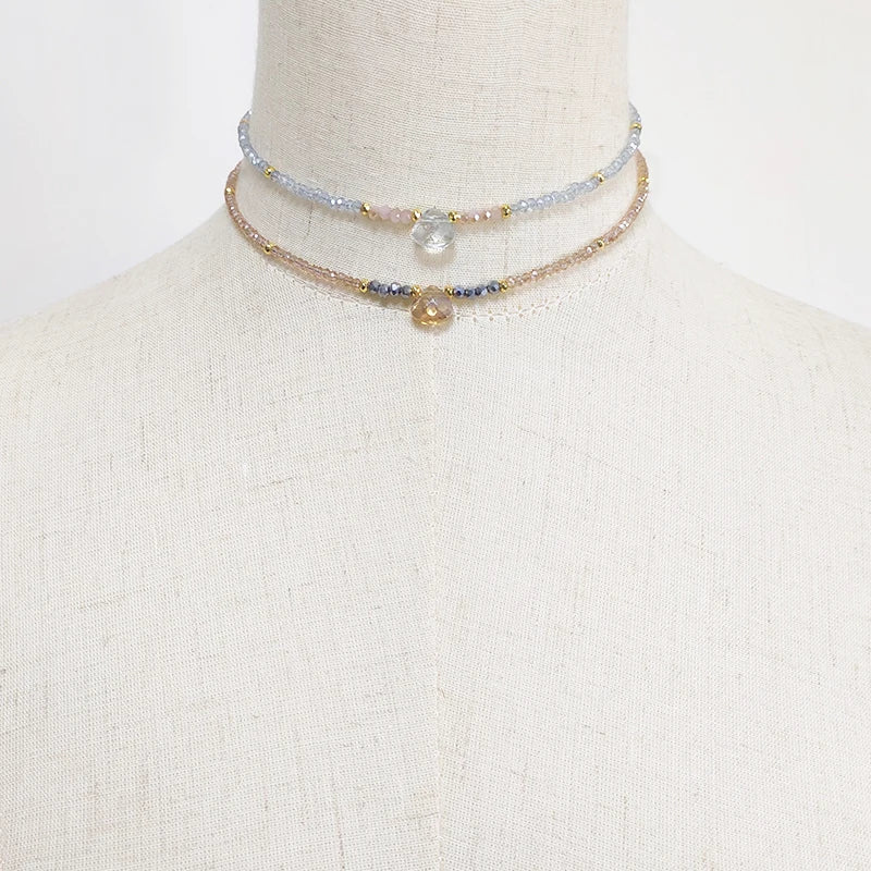 Bohemian Crystal Beads Necklace Choker Mix And Match Girl Birthday
