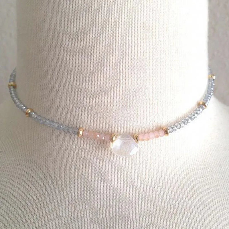 Bohemian Crystal Beads Necklace Choker Mix And Match Girl Birthday