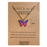 Bohemian Butterfly Pendant Necklace for Women