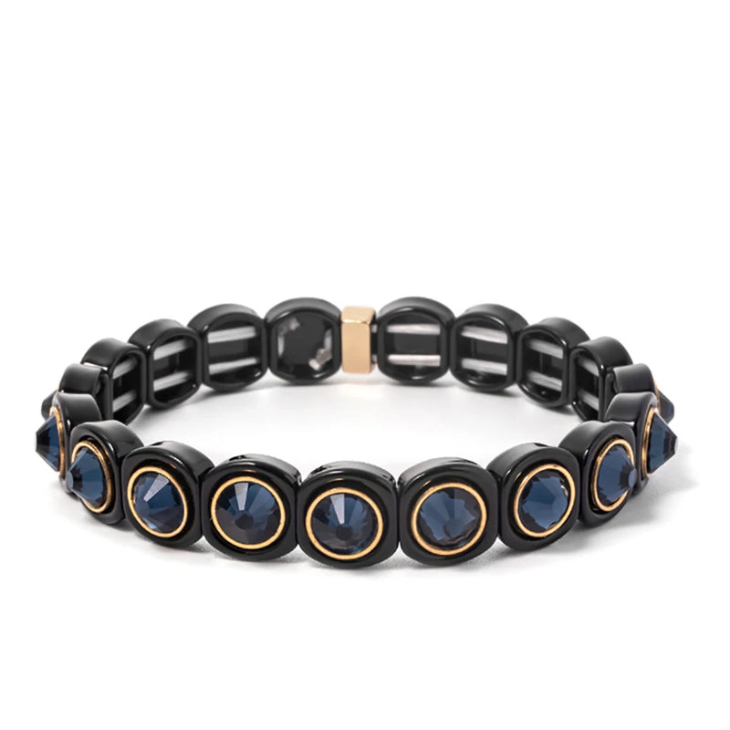 Bohemian Enamel Bracelets Colorful Beads Stone Bracelet Crystal Bangle