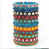 Bohemian Enamel Bracelets Colorful Beads Stone Bracelet Crystal Bangle