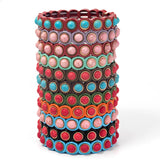 Bohemian Enamel Bracelets Colorful Beads Stone Bracelet Crystal Bangle