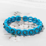 Bohemian Enamel Bracelets Colorful Beads Stone Bracelet Crystal Bangle