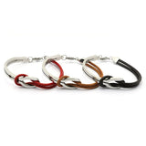 Bohemian Retro Leather Bracelets Stainless Steel Bangles Gift Jewelry