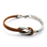 Bohemian Retro Leather Bracelets Stainless Steel Bangles Gift Jewelry
