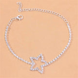 Boho Rhinestone Star Anklet Bracelet Beach Accessory
