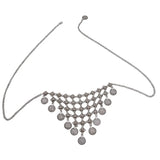 Boho Sexy Slave Retro Body Jewelry Antique Silver Coins Tassel Bra Chains