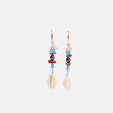 Bohemian Stainless Steel Pearl Earrings Ladies Pendant Earrings